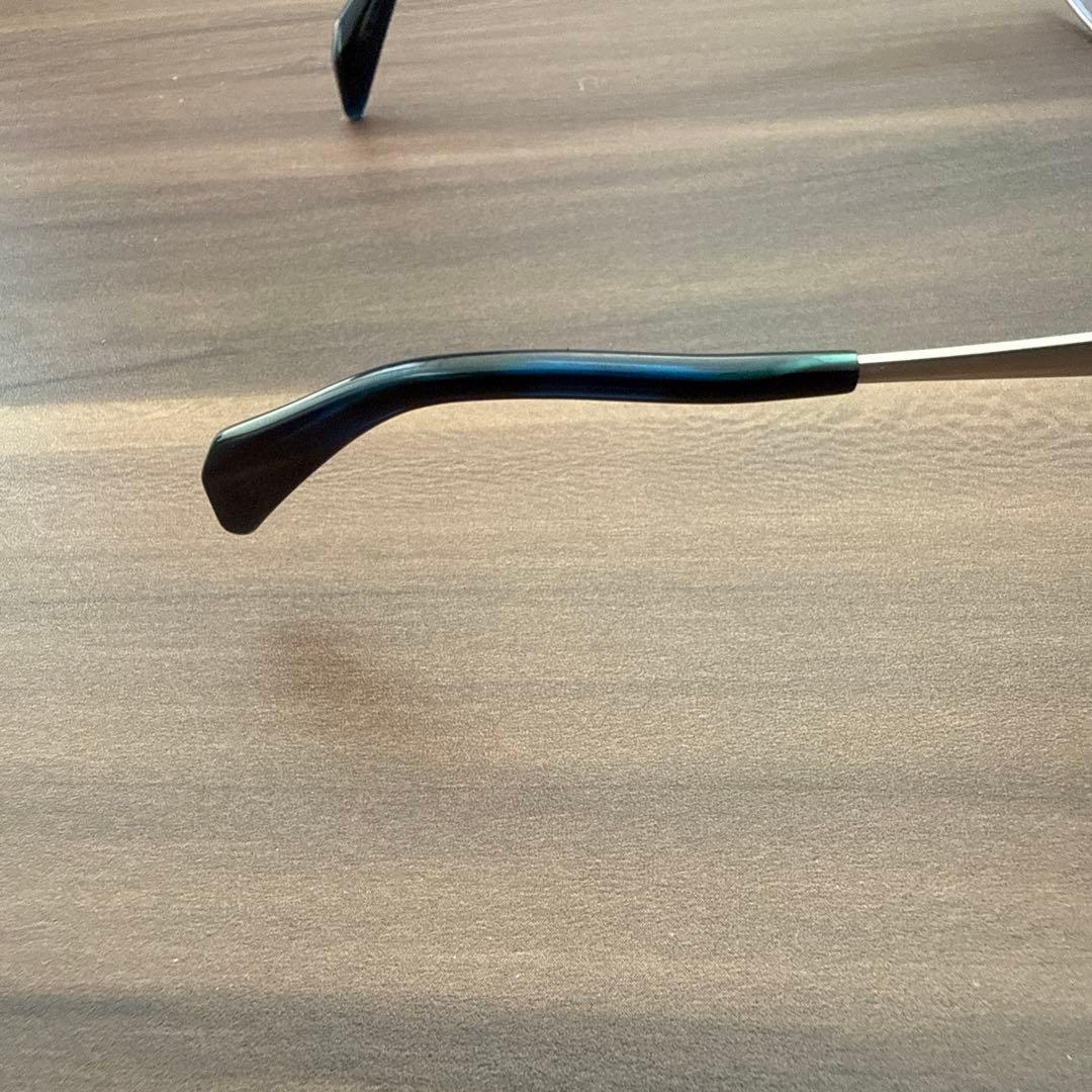 サムライ翔　シルバーメタルフレーム度付きメガネ