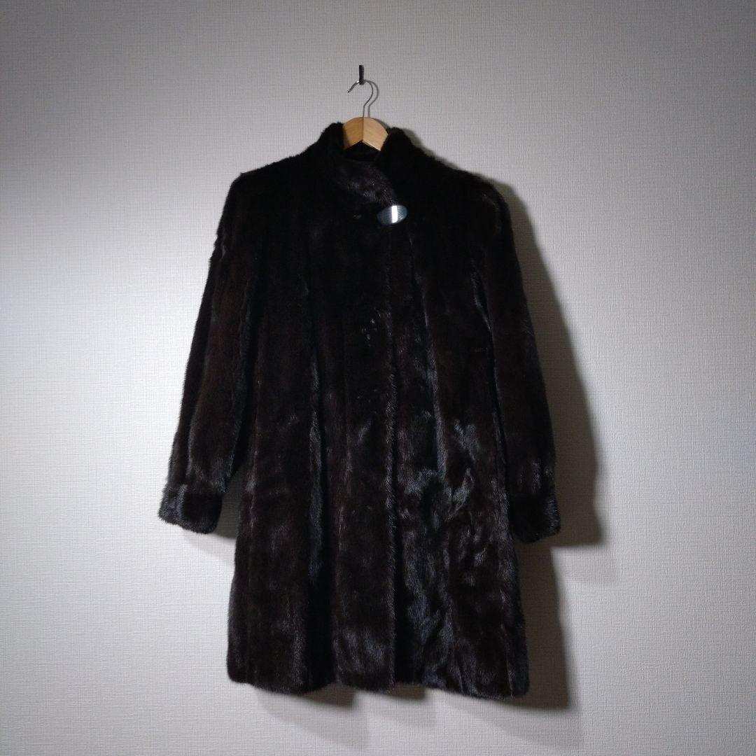 SAFURON 毛皮コート　ダークブラウン　アメリカンファーアワード五つ星