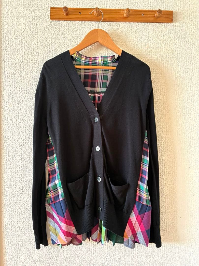 sacai＊ドッキングプリーツカーディガン