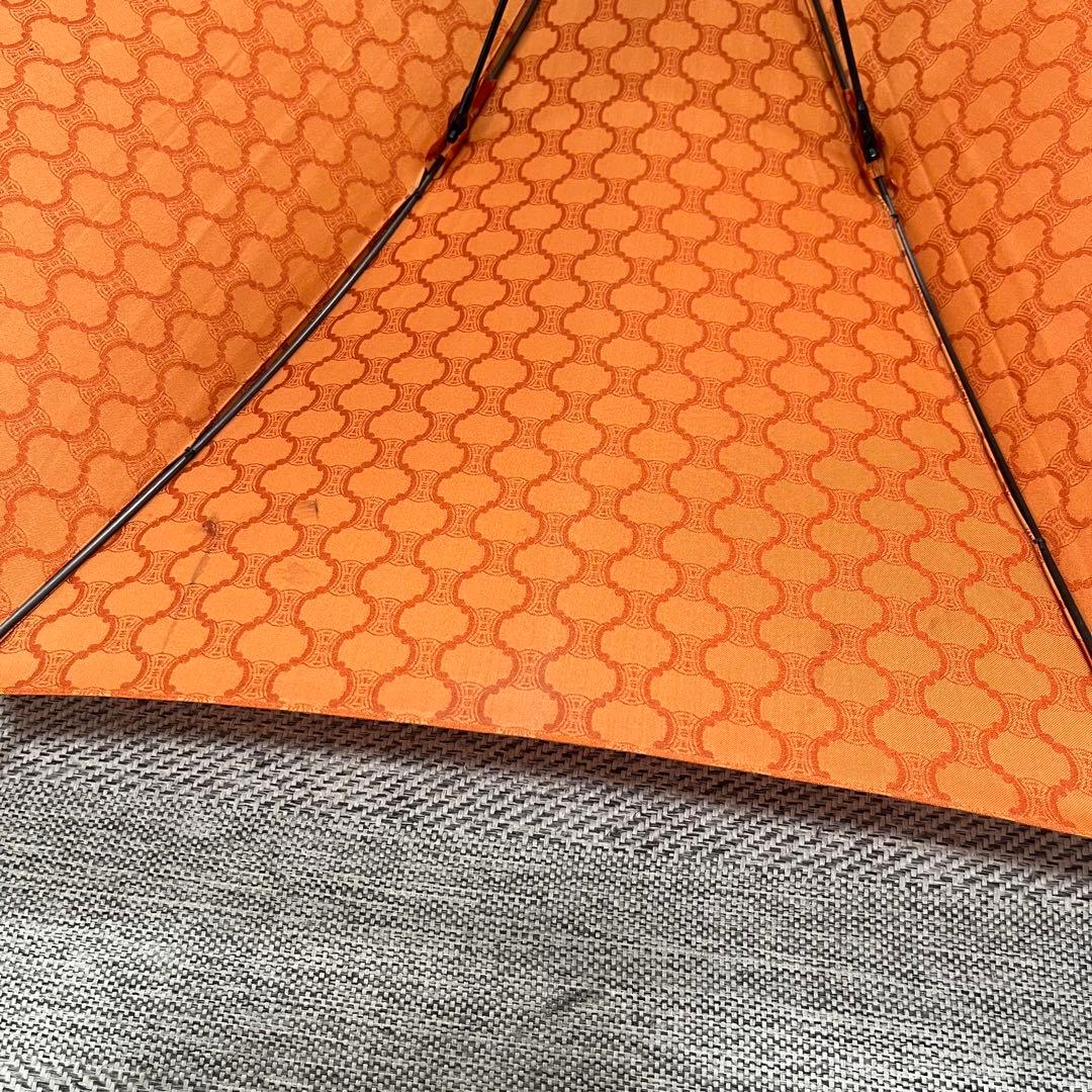 希少カラー　CELINE セリーヌ　マカダム総柄　トリオンフ　晴雨兼用長傘