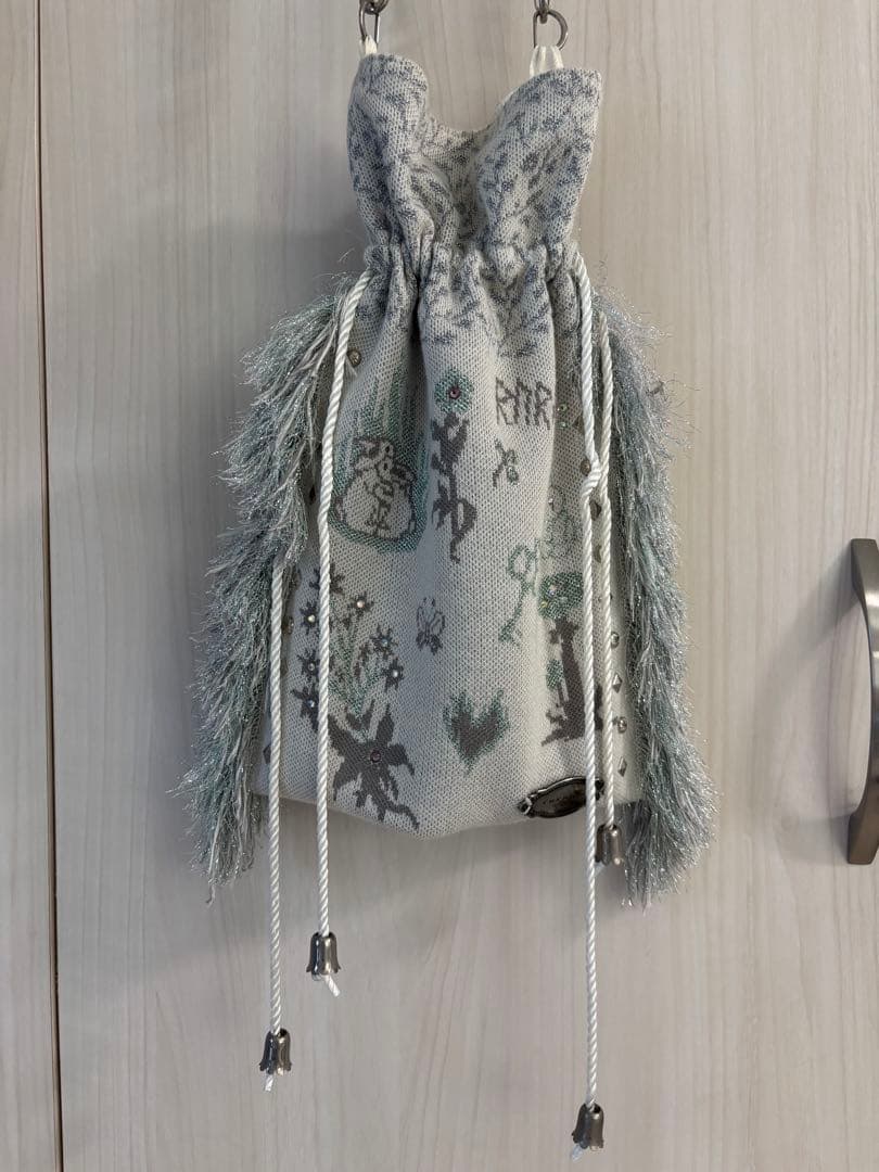 バッグ adjustable strap jacquard pochette