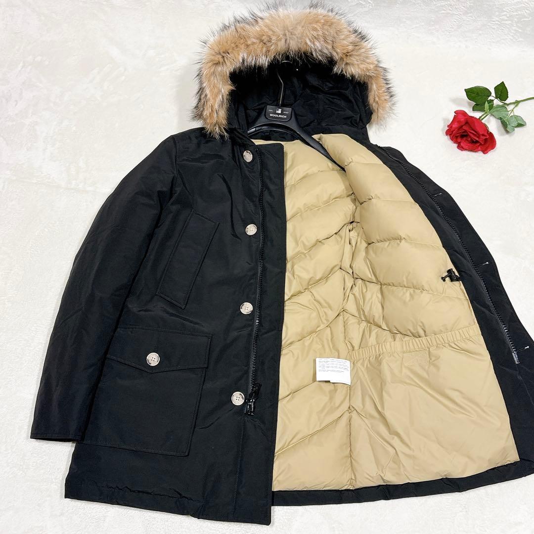 未使用✨　ウールリッチ　ダウンジャケット　ファー　ブラック　L 黒　近年モデル