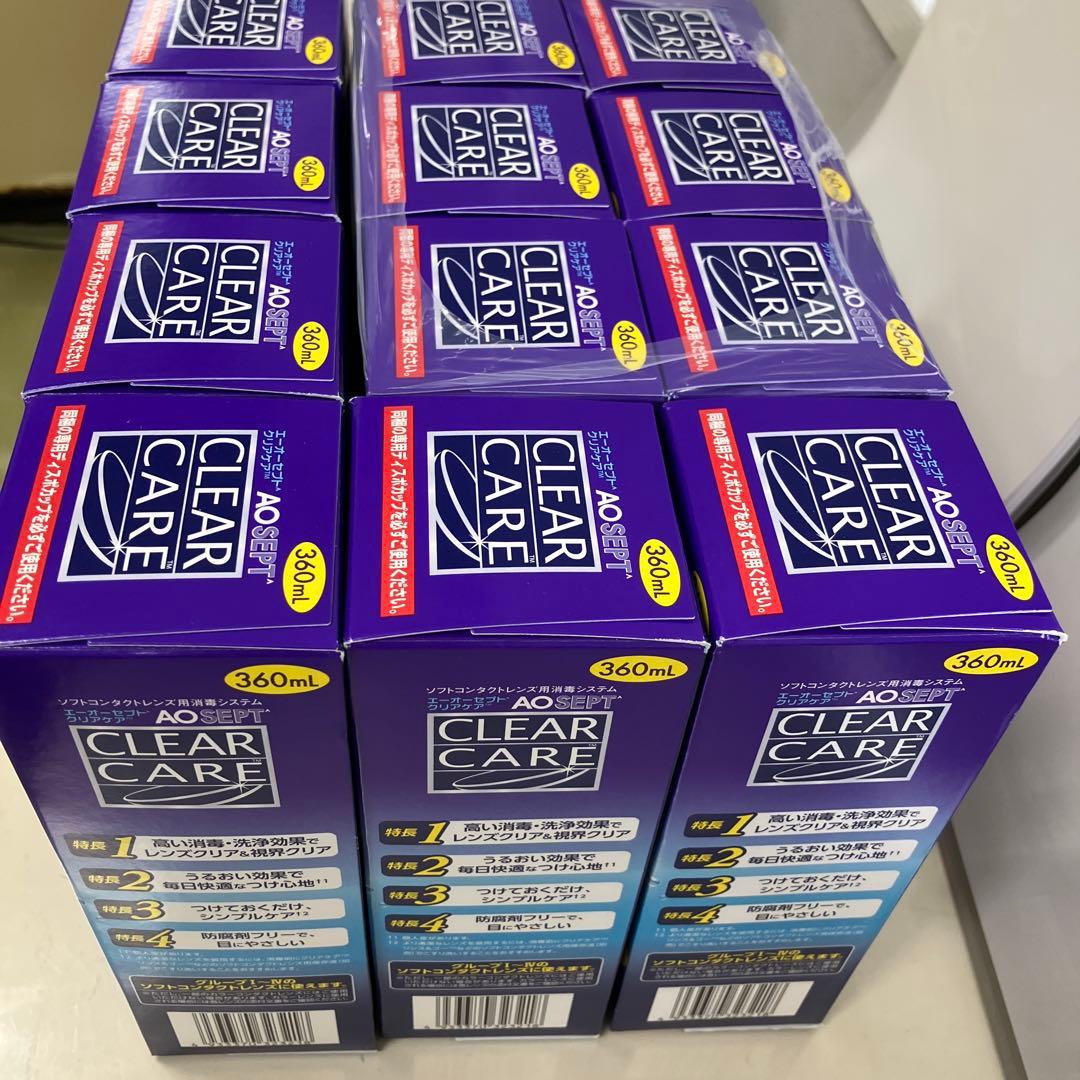 AOセプトクリアケアソフトコンタクト洗浄保存液 360ml 12本セット
