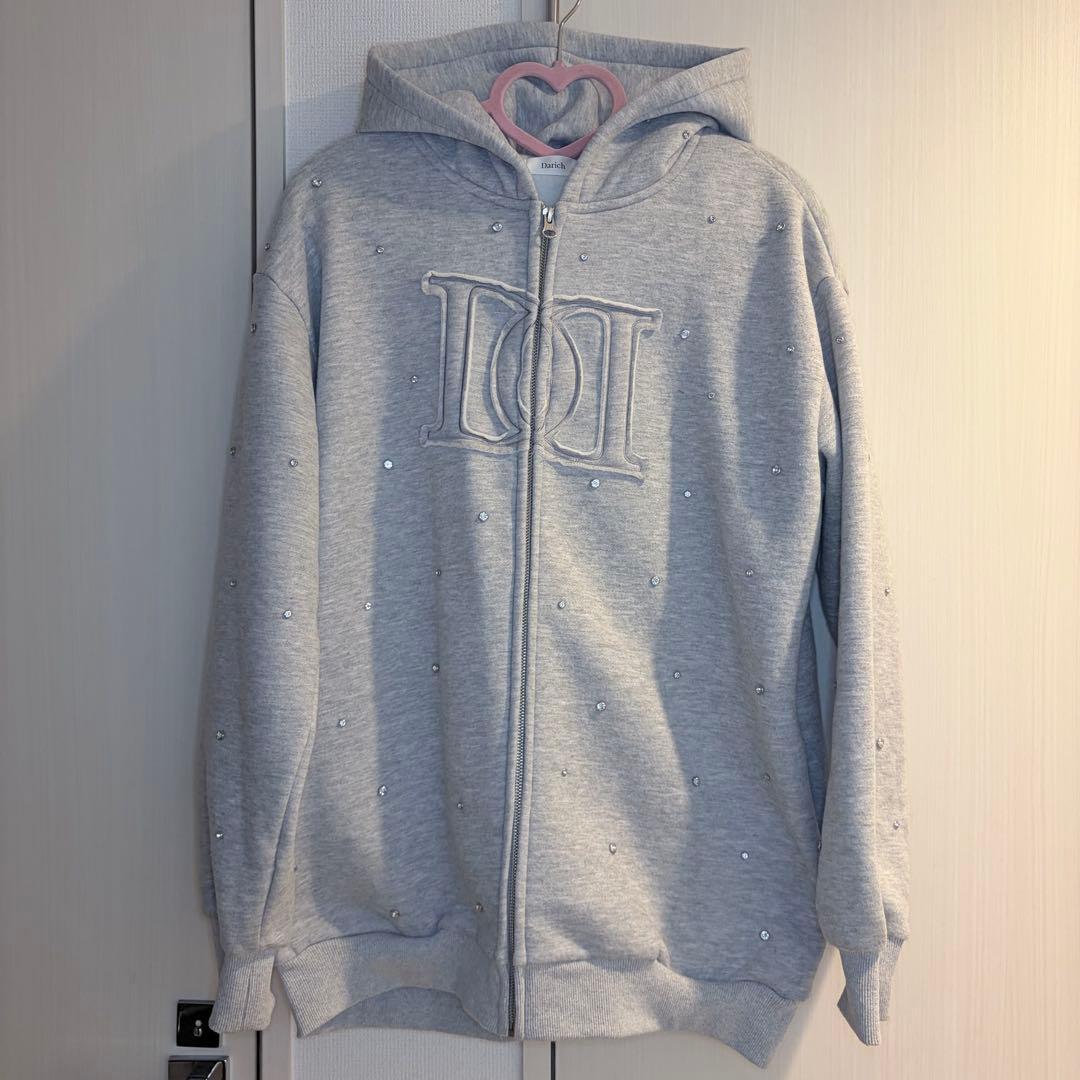 ♡ ダーリッチ Darich ♡ DDロゴビジュージップパーカー グレー 未開封