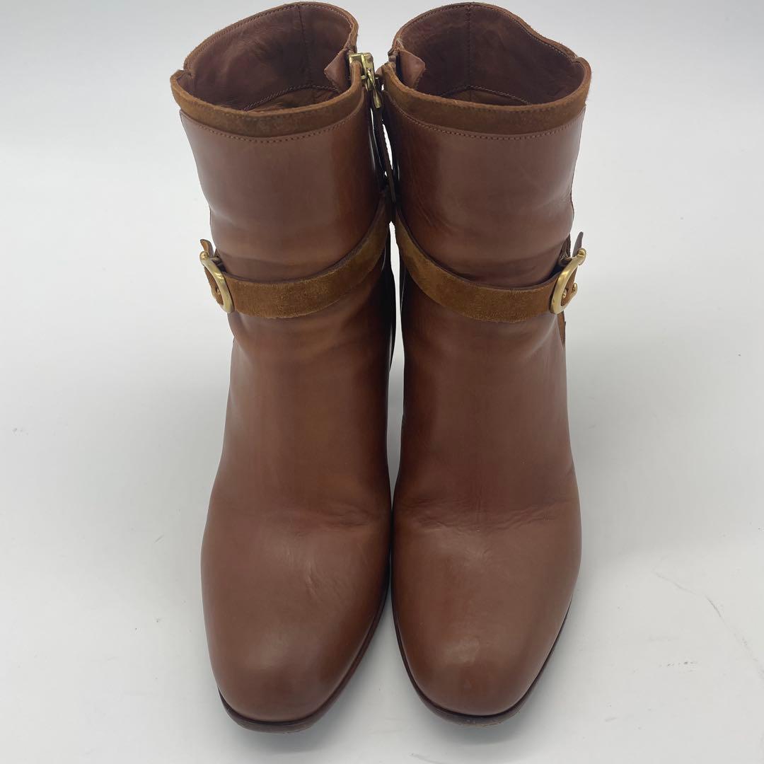 SARTORE ブーツ レザー スエード バックル ヒール 高級 サイドジップ