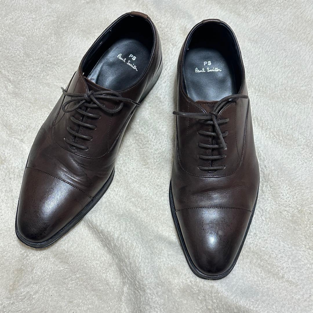 美品 PS Paul Smith ストレートチップ 革靴 UK7 ブラウン