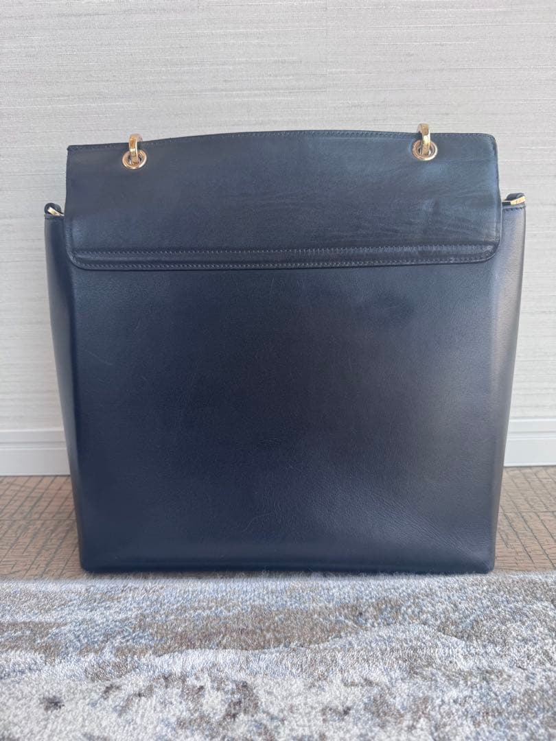 【VINTAGE】GUCCI バンブーハンドル レザー ハンドバッグ 黒