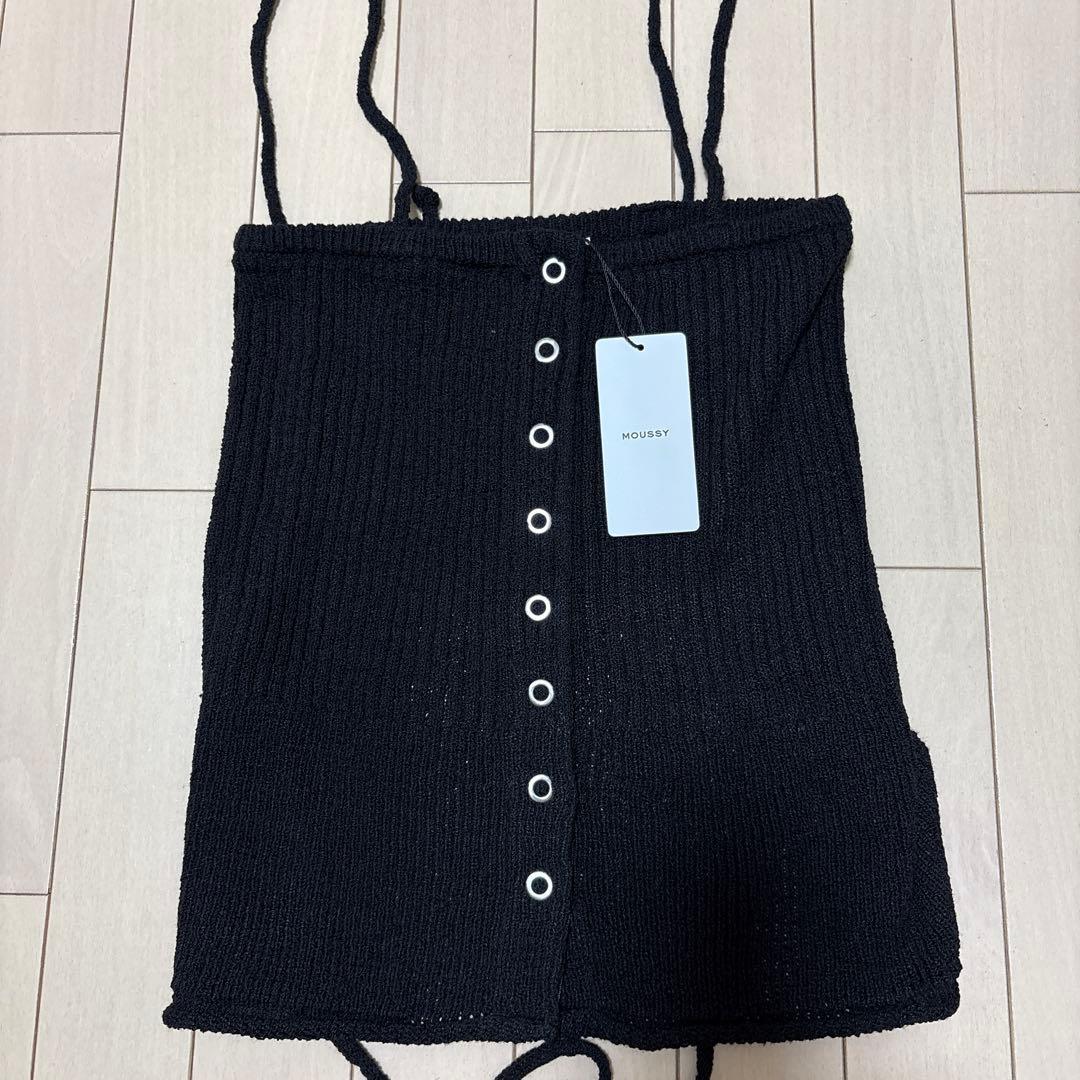 MOUSSY FRONT BUTTON ニットキャミ