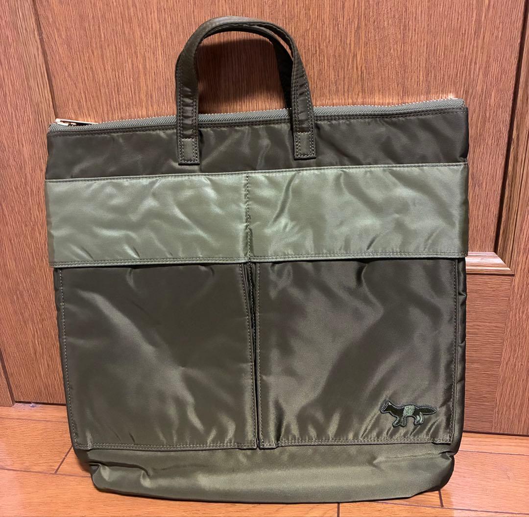 メゾンキツネ×ポーター コラボ ヘルメットバック オリーブ PORTER キツネ