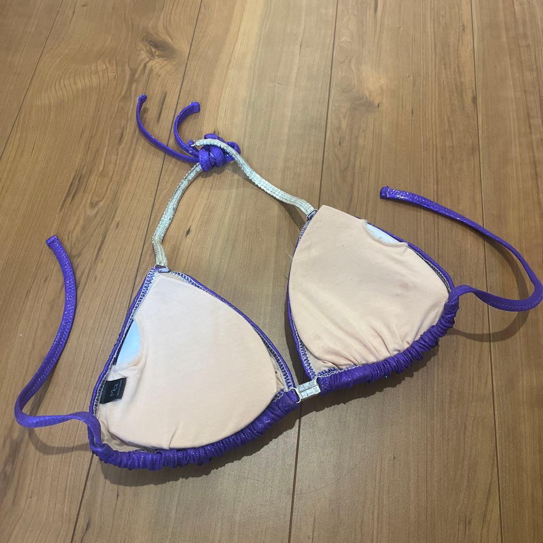 ボディコンテスト用ストーンビキニ 紫