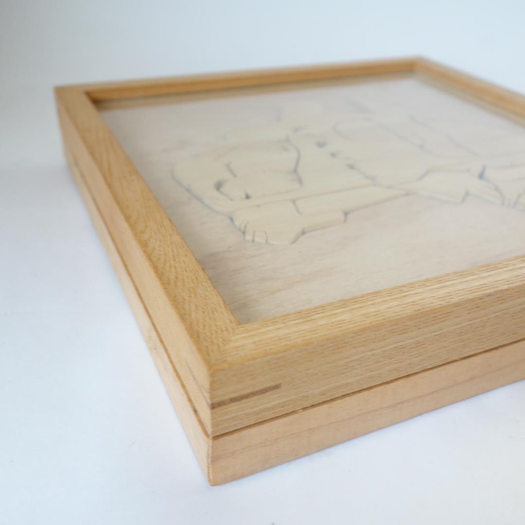 ヴィンテージ  奥嶋雅一　アニマルパズル　木製立体パズル