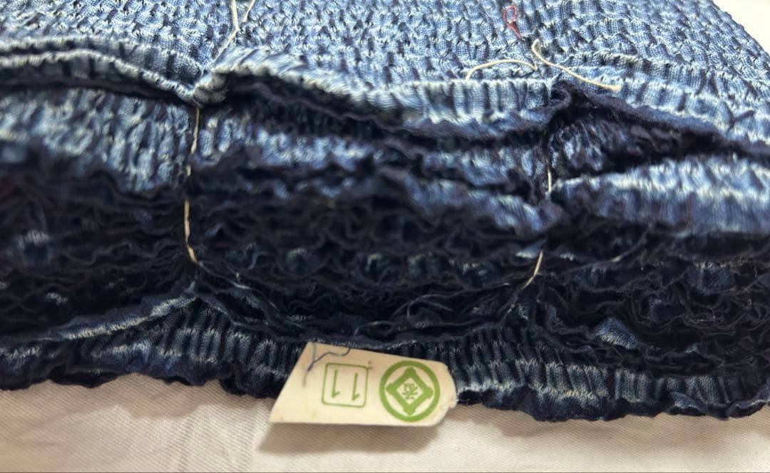 鳴海有松絞り 反物 巾33cm 藍染 浴衣 着物 リメイク 綿生地