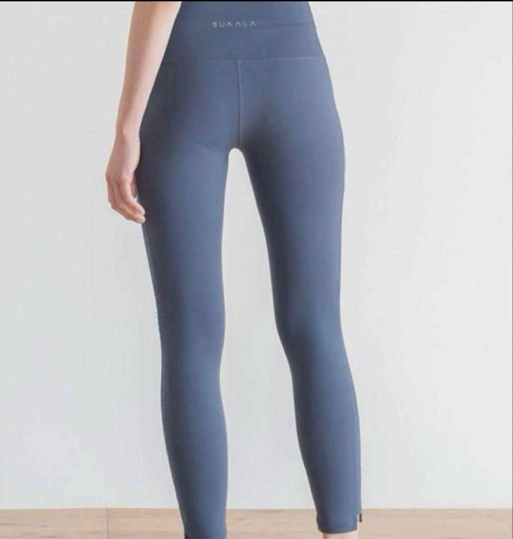 ★最終価格・新品★ スカーラ エコジャガードレギンス スモークブルー S 完売品