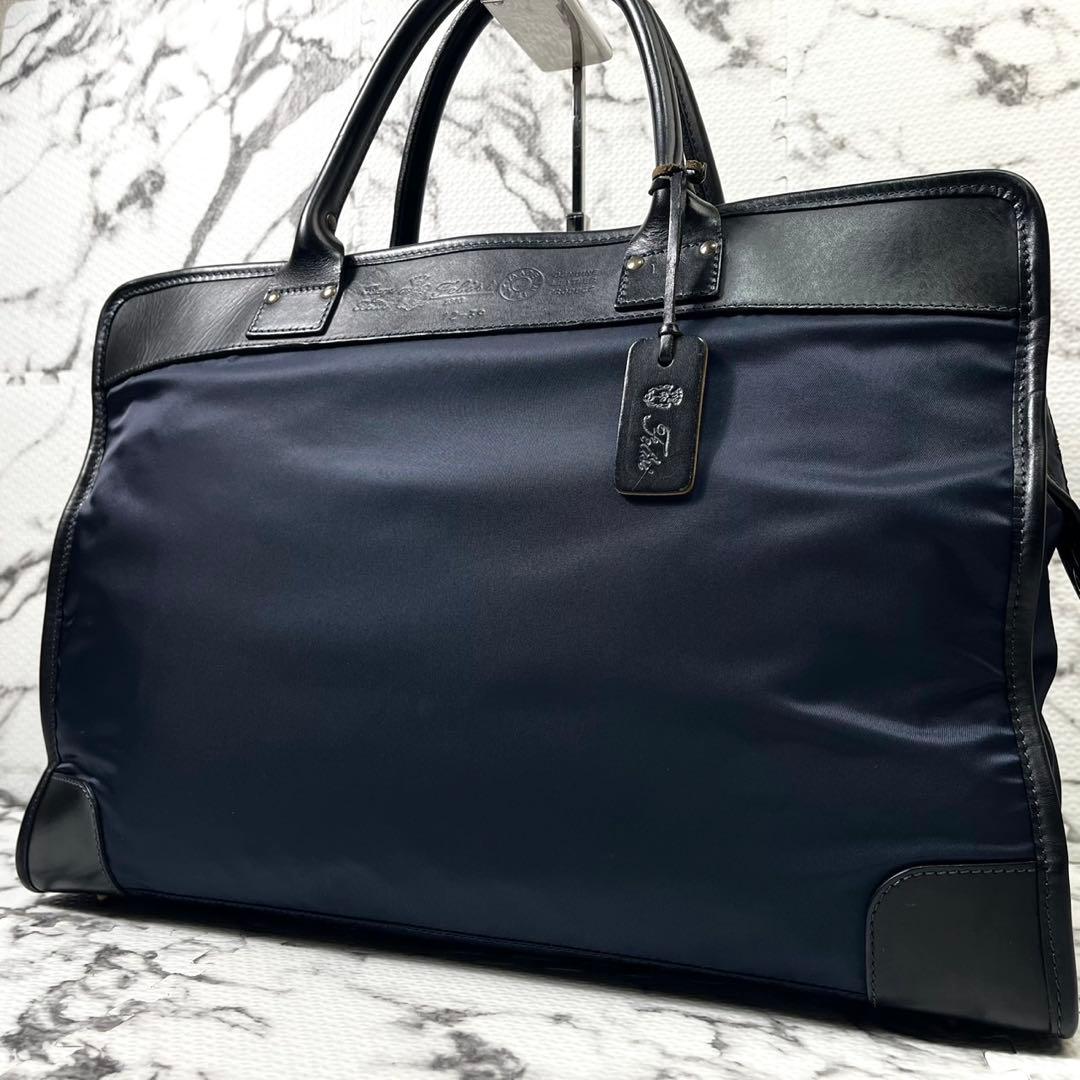 美品◯フェリージ　12/39　ビジネスバッグ　ブリーフケース　シボ革　ナイロン