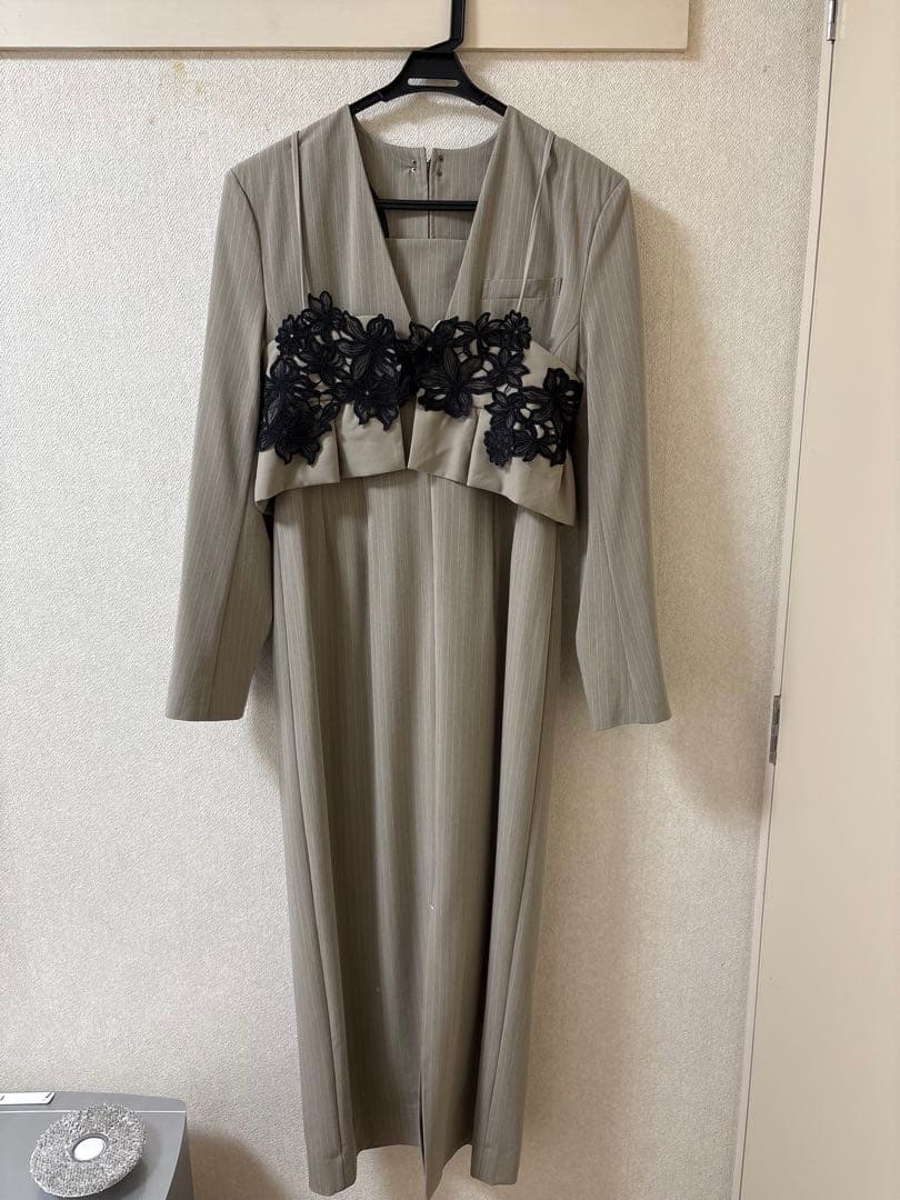 【niana】ピンストライプテーラードビスチェドレス