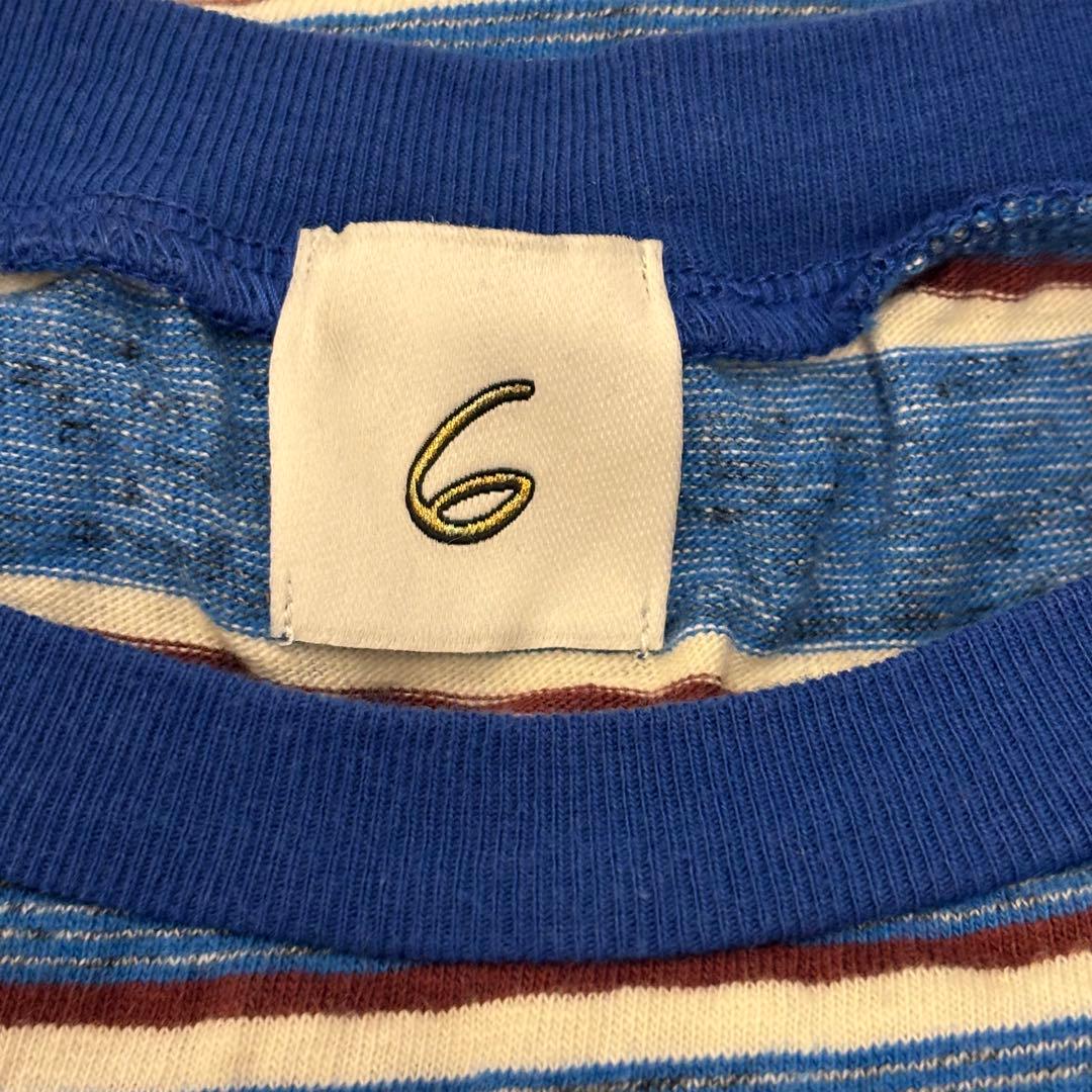 ＜6(ROKU)＞コットン ボーダー ロングスリーブTシャツ 25SS