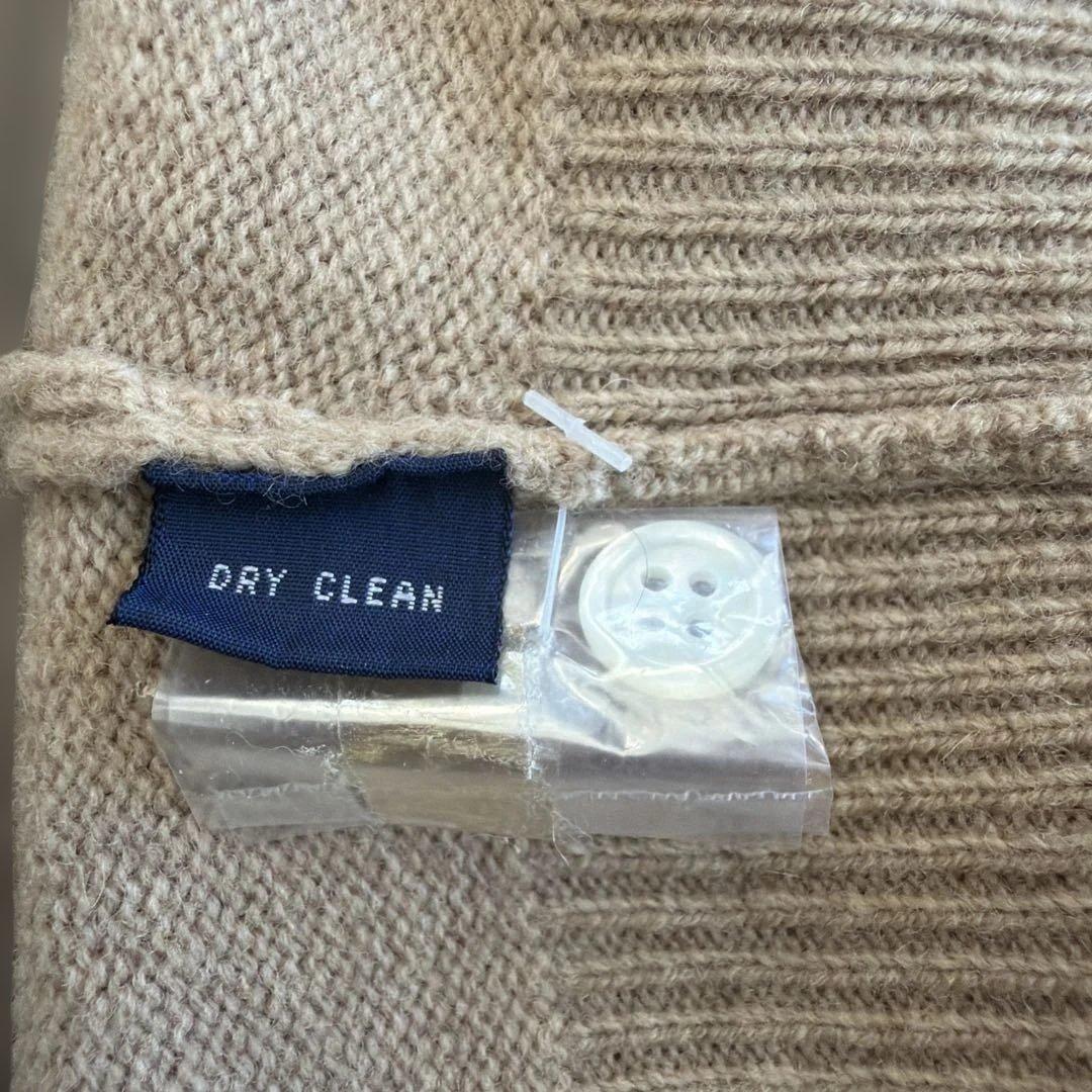 【Ralph Lauren】希少貝ボタン・ラムウール男性用ニットポロ　ベージュ