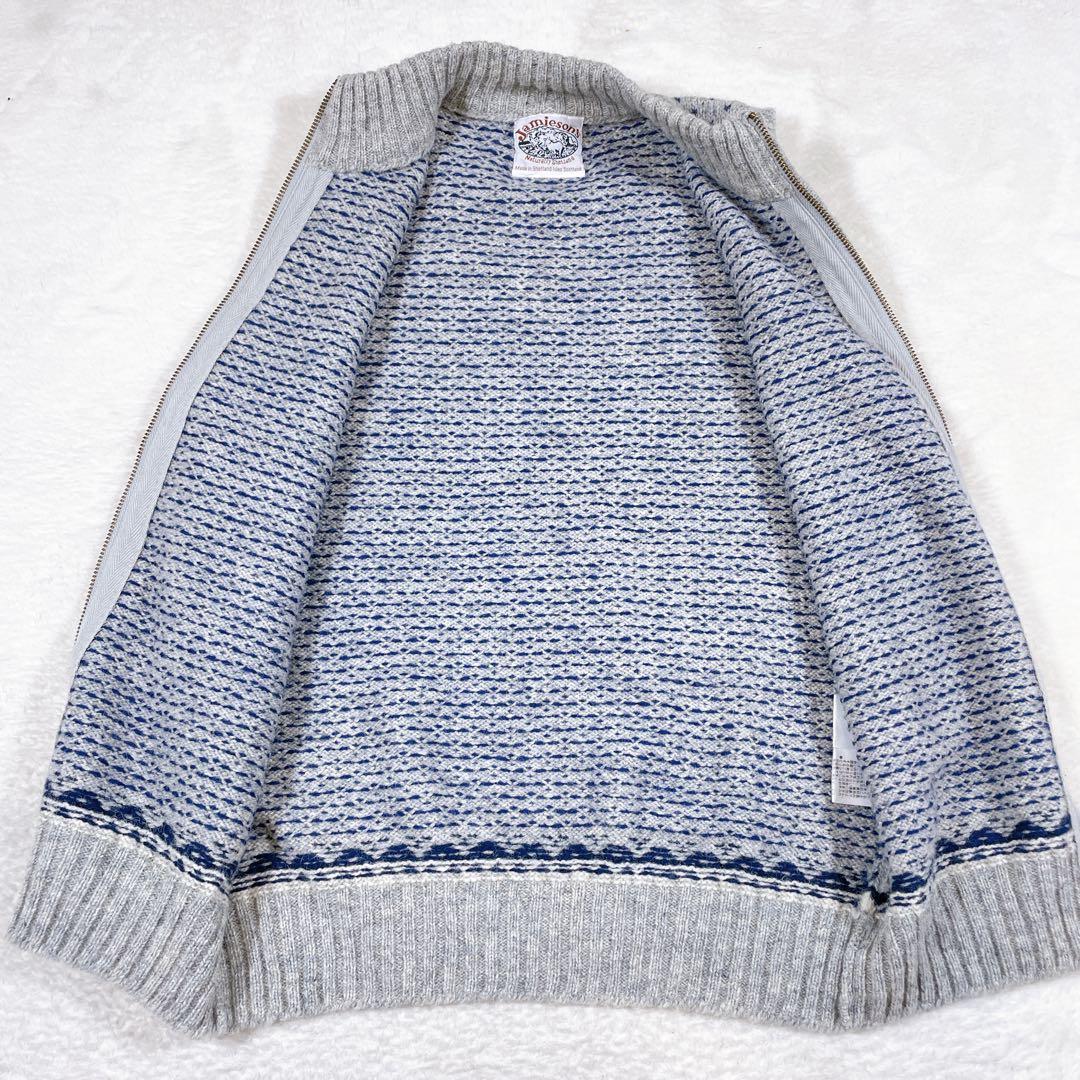 マドモアゼルノンノン×ジャミーソンズ　ハートドット柄　ニットベスト　グレー