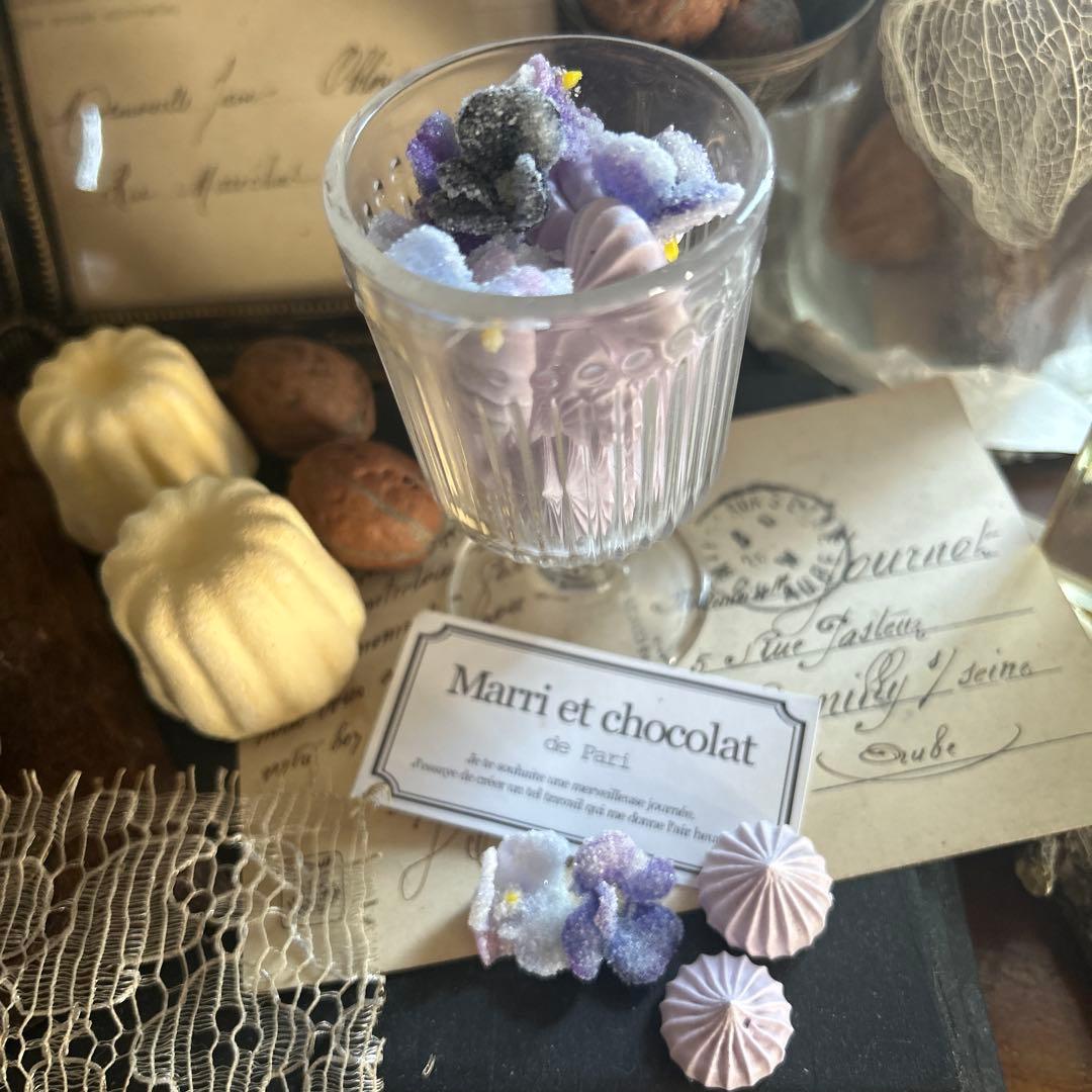 フェイクスイーツ すみれの砂糖づけ スイーツデコレーションカップ ラスト1個