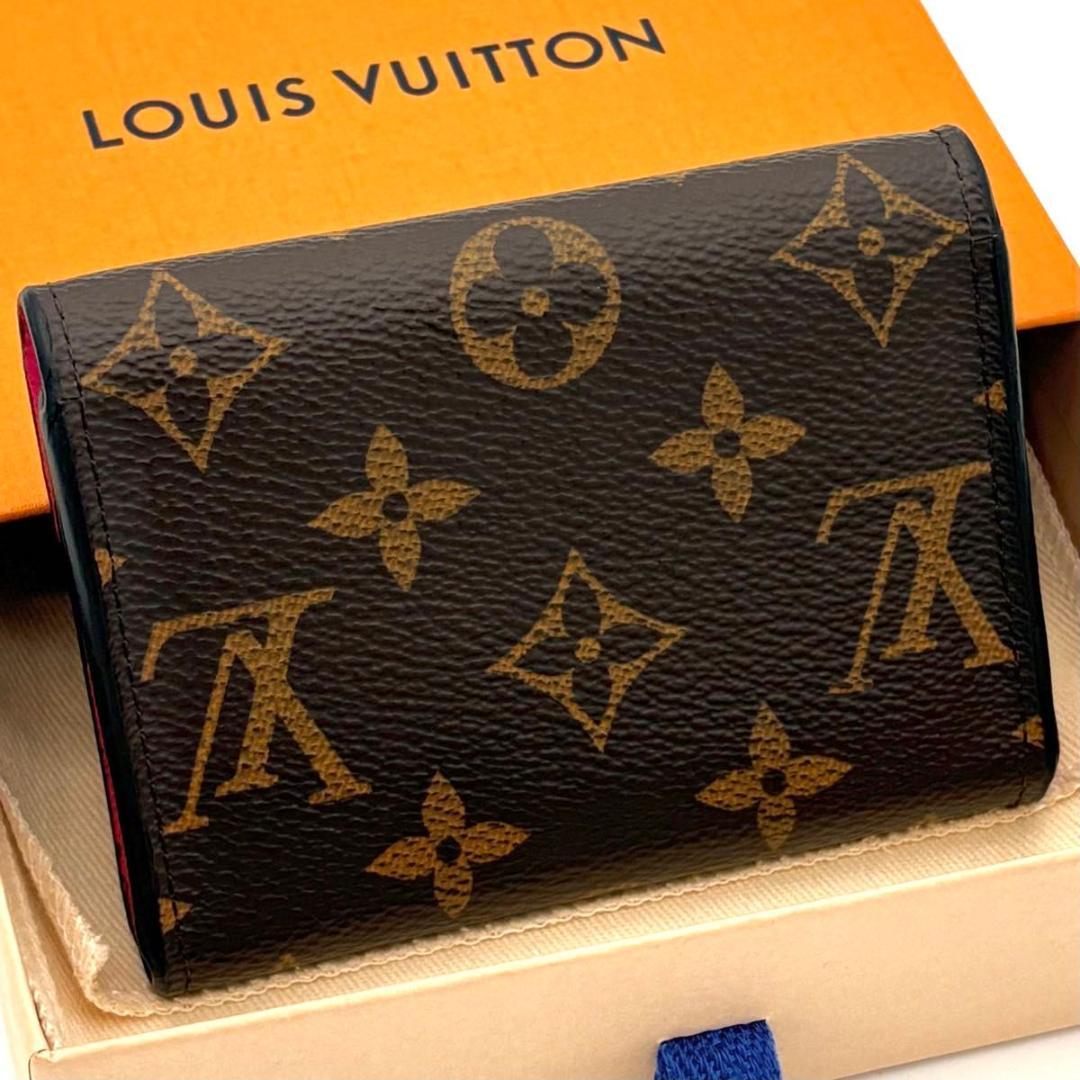 ルイヴィトン 折財布 モノグラム フューシャ ポルトモネ ロザリ 2038