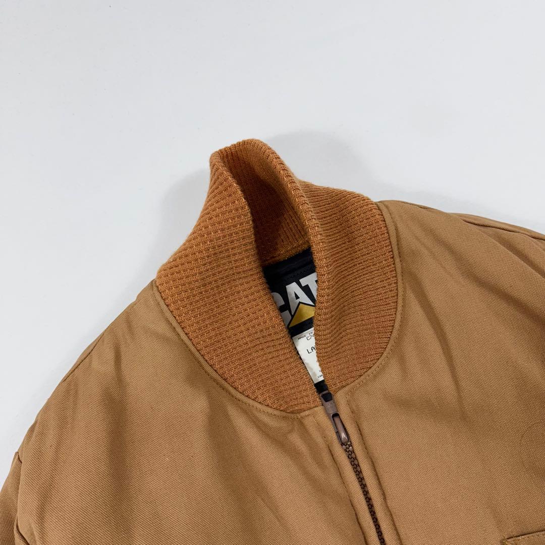 90's USA製 CAT キャタピラー 中綿ワークジャケット ダック地 L