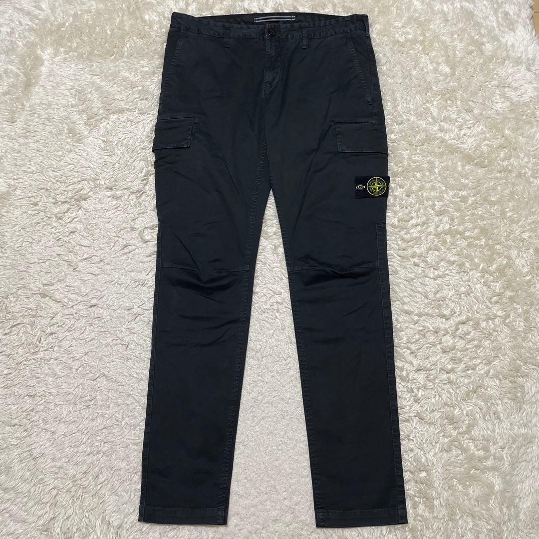STONE  スリムフィット カーゴパンツ BLACK XLサイズ