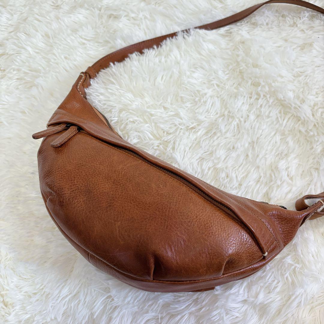 ⭐︎晴れの日さま専用です⭐︎ ゲンテン genten ボディバッグ シボ ブラウン