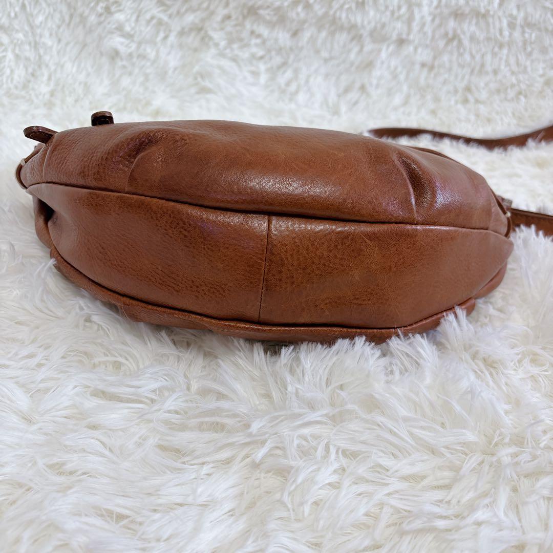 ⭐︎晴れの日さま専用です⭐︎ ゲンテン genten ボディバッグ シボ ブラウン