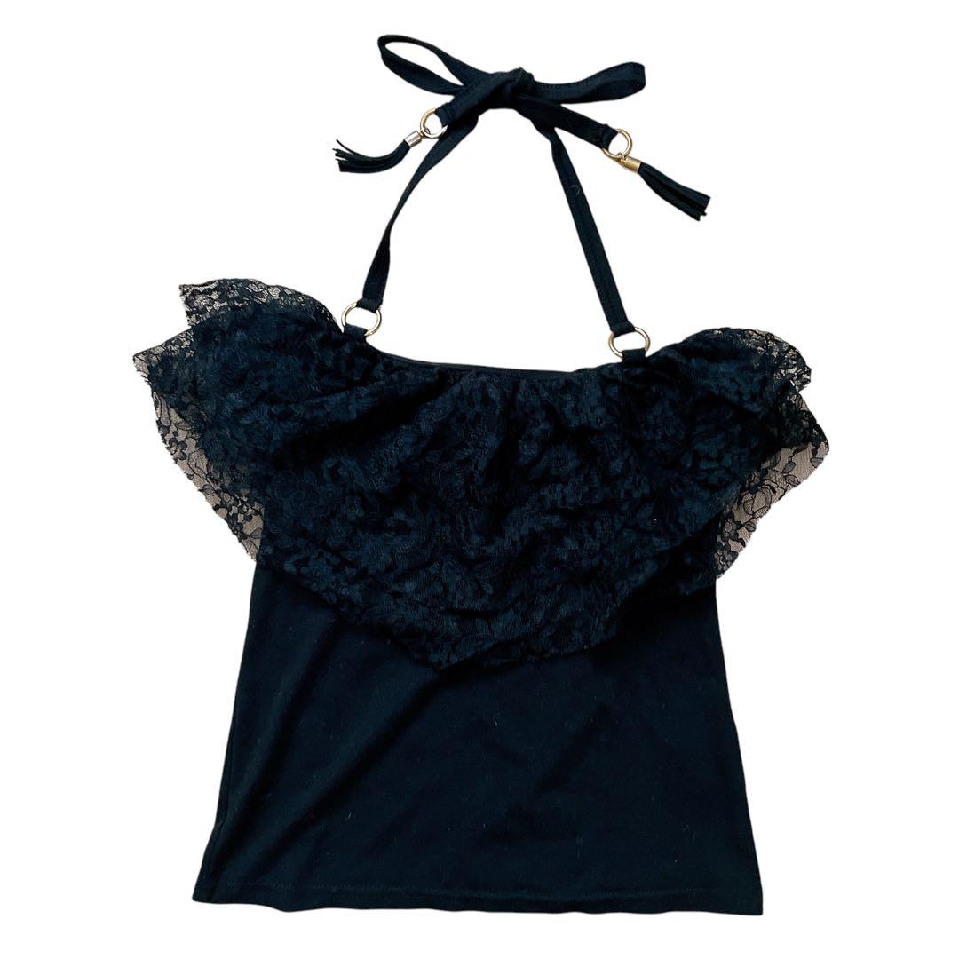 d.i.a　ダイヤ　レース　ホルターネックブラウス　背中見せ　平成ギャル　Y2K