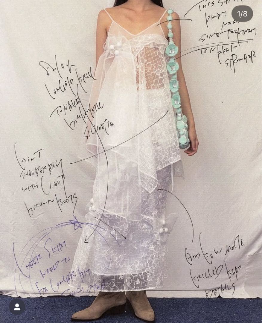 トップス RIV NOBUHIKO AMY EMBROIDERY TOP WHITE