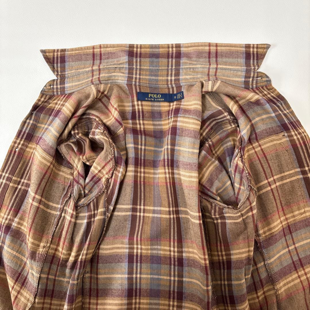 ポロラルフローレン チェック シャツ ワンピース ベルト ロング マキシ丈