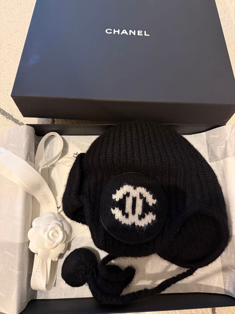 CHANEL ニットキャップ 2025年購入 値下げ不可