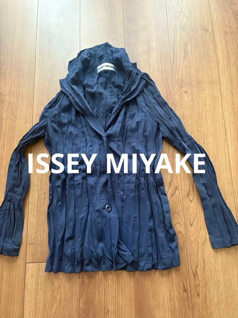 ISSEY MIYAKE 長袖シャツ ネイビー