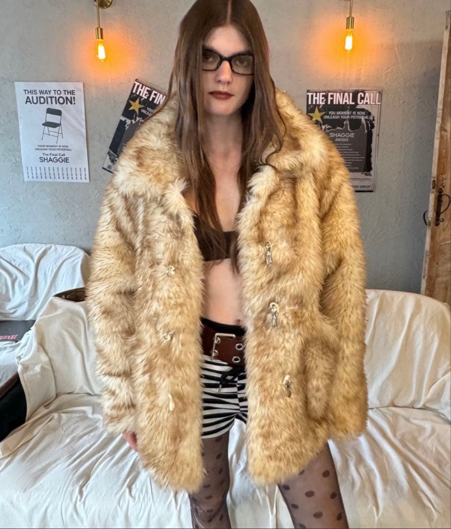 【SHAGGIE】 ViVi掲載 トグルボタンファーミドルコート