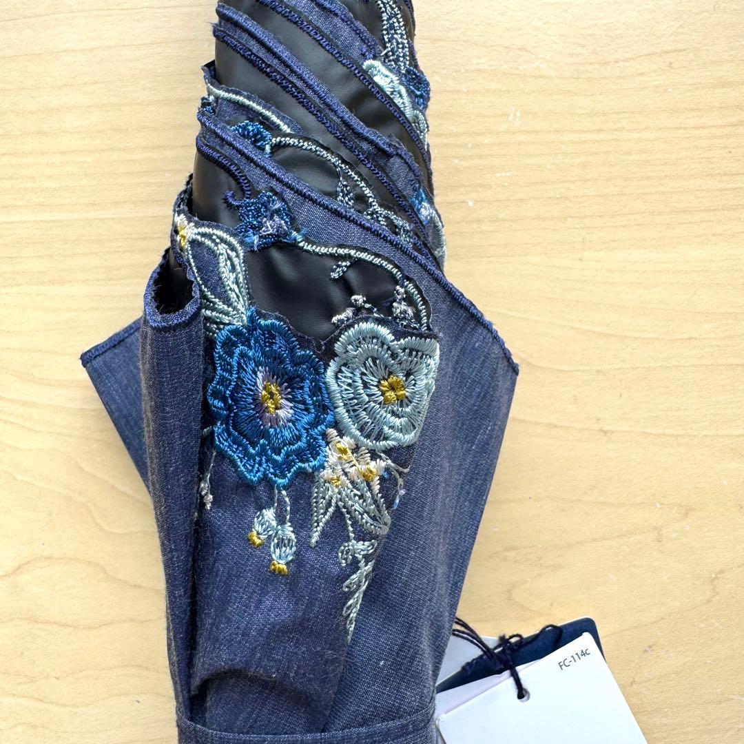 ★新品★Blao　晴雨兼用　日傘　１級遮光　遮熱効果　サマーシールド　軽量　刺繍