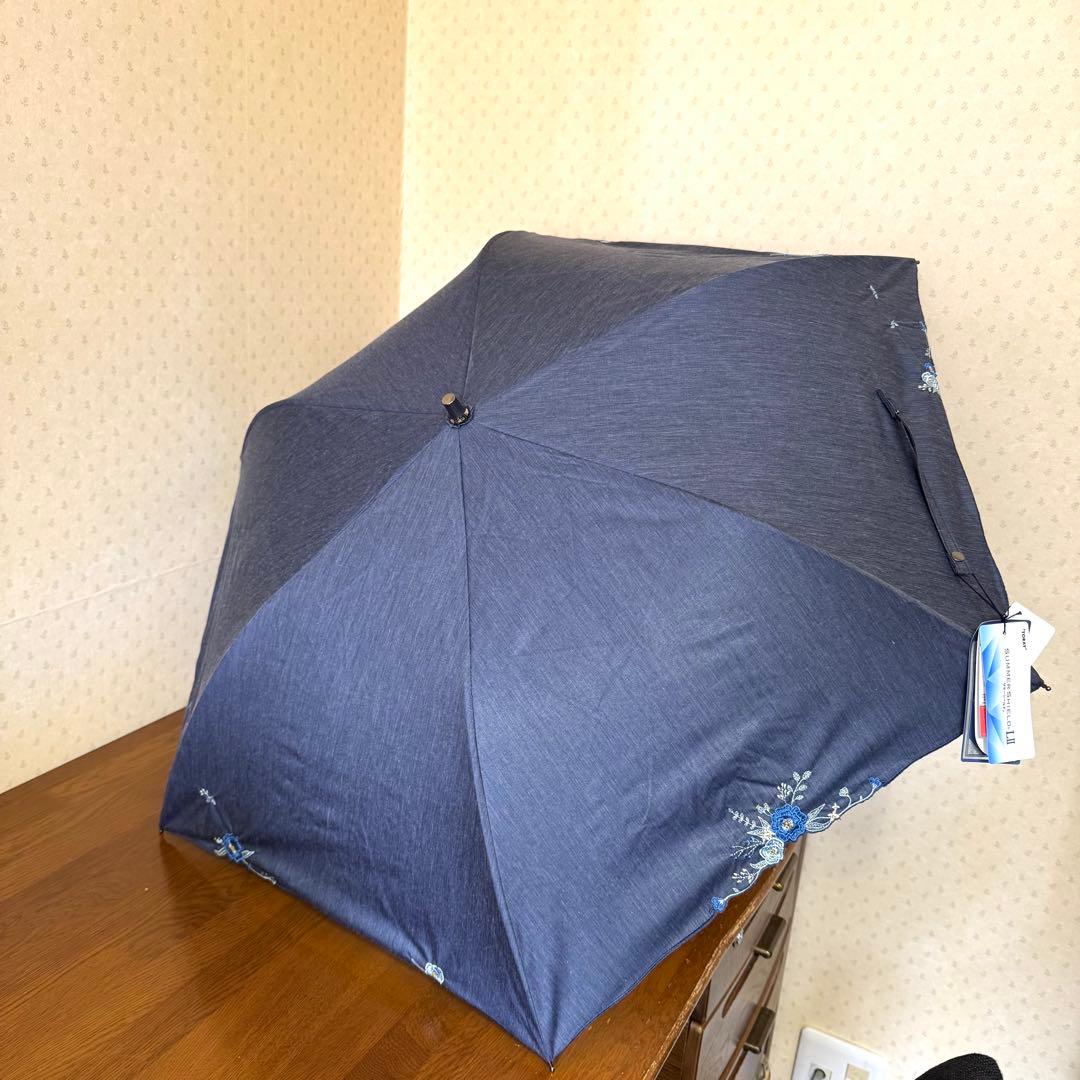 ★新品★Blao　晴雨兼用　日傘　１級遮光　遮熱効果　サマーシールド　軽量　刺繍