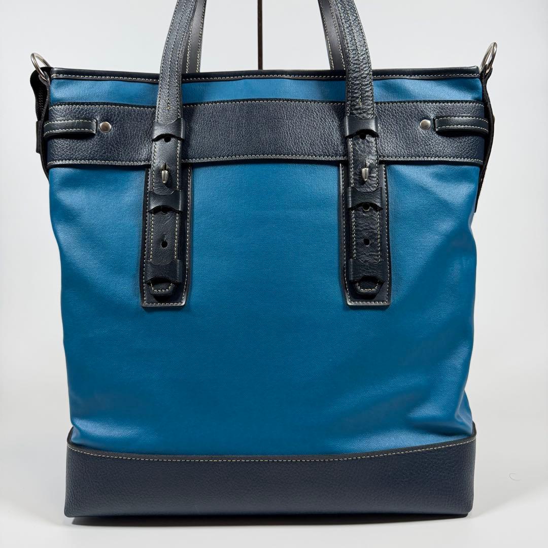 【極美品】豊岡鞄　craftsmanship ビジネスバッグ　2way ブルー系