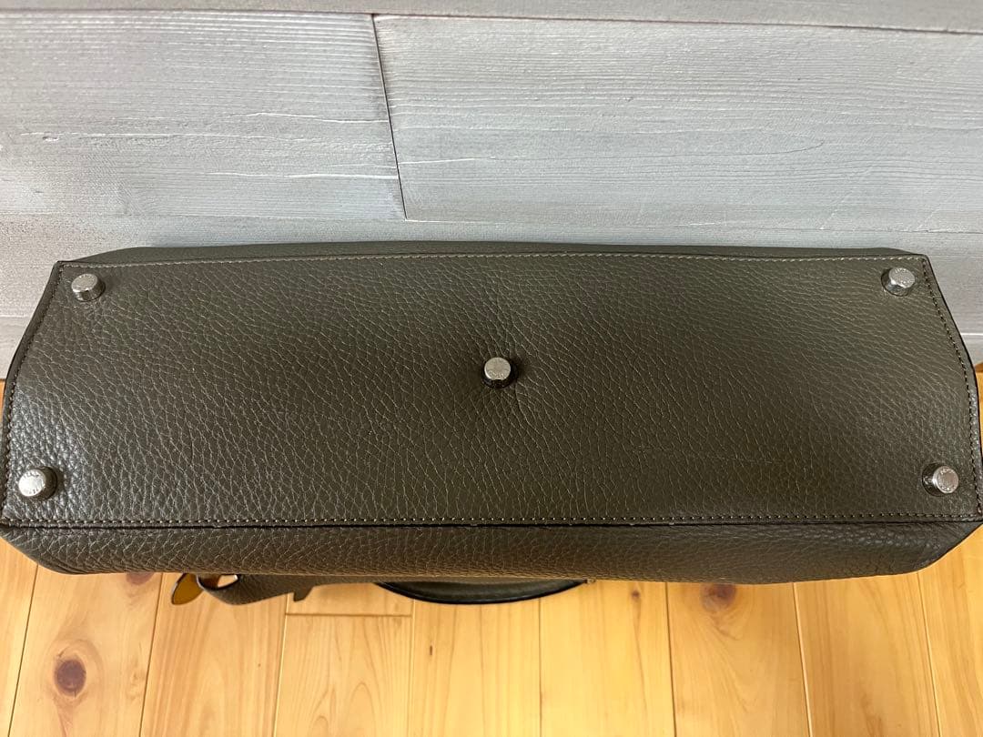 Fendi ピーカブー　グレー／イエロー　メンズバッグ