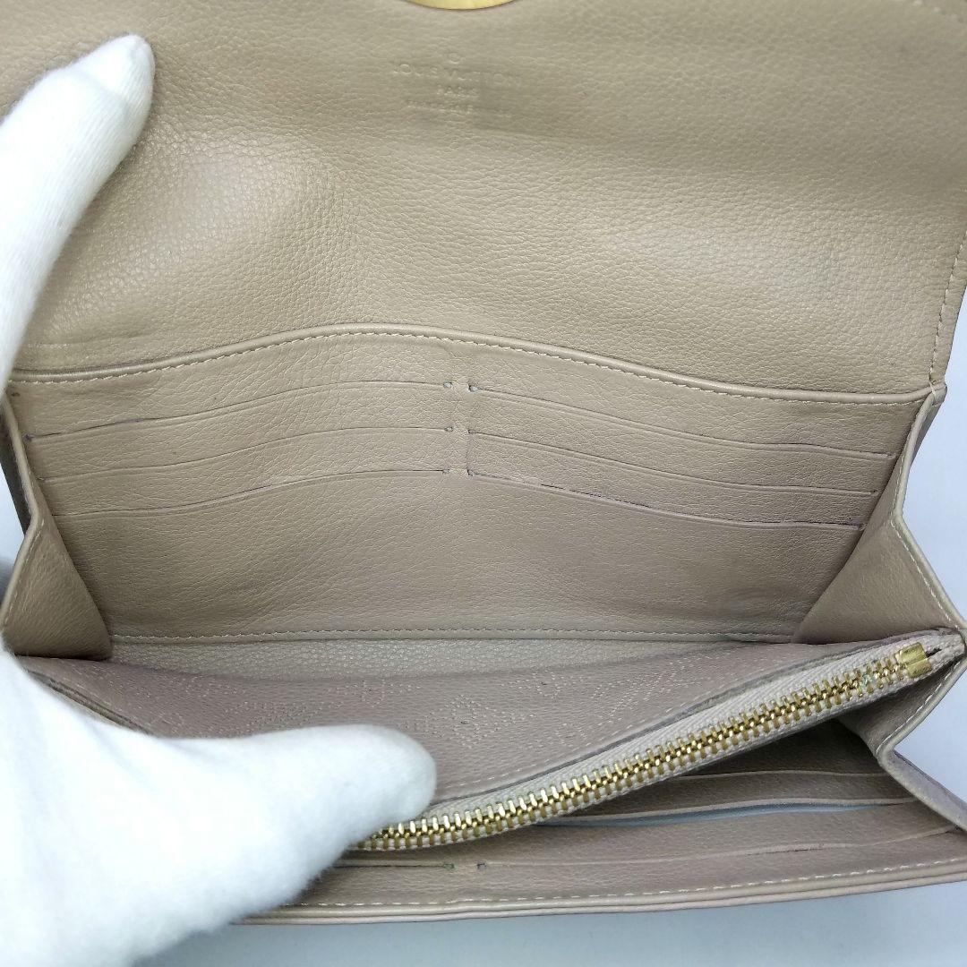 ルイヴィトン ポルトフォイユ イリス マヒナ レザー ベージュ サーブル