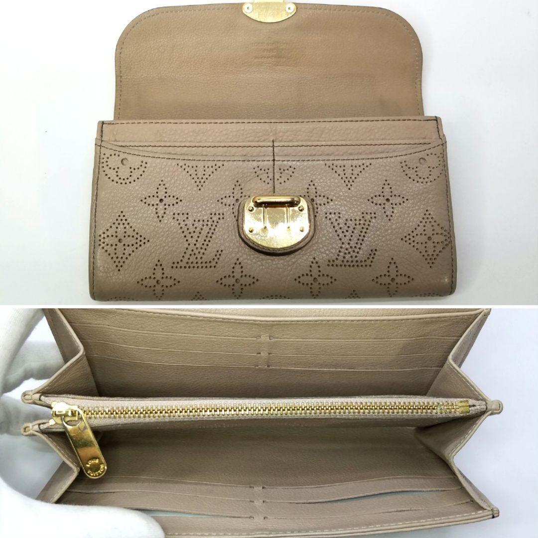 ルイヴィトン ポルトフォイユ イリス マヒナ レザー ベージュ サーブル