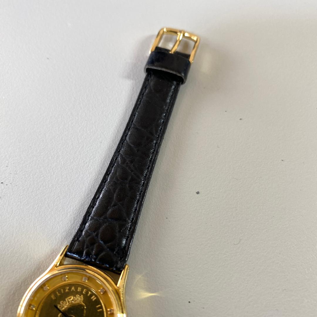 ヘレンドミッシェル メイプルリーフ 金貨 時計 裏蓋シルバー925刻印