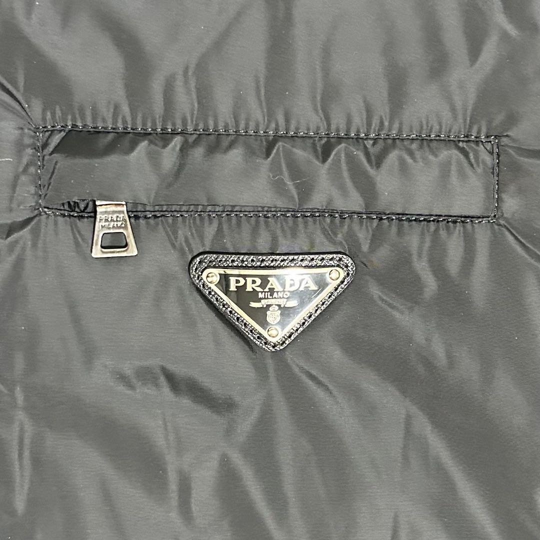 PRADA プラダ 中綿 ナイロンジャケット BLK トライアングルロゴ M