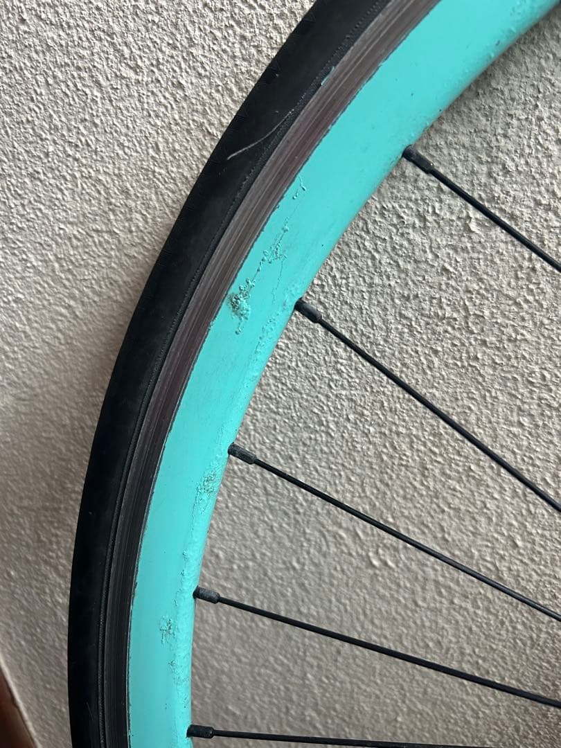 ビアンキ【Bianchi純正】クリンチャーホイール＆タイヤ後輪★珍しいチェレステ