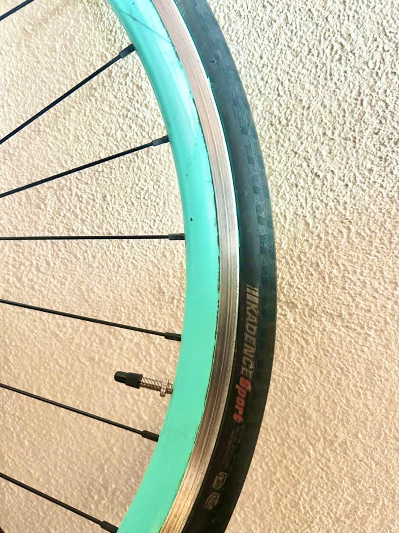 ビアンキ【Bianchi純正】クリンチャーホイール＆タイヤ後輪★珍しいチェレステ