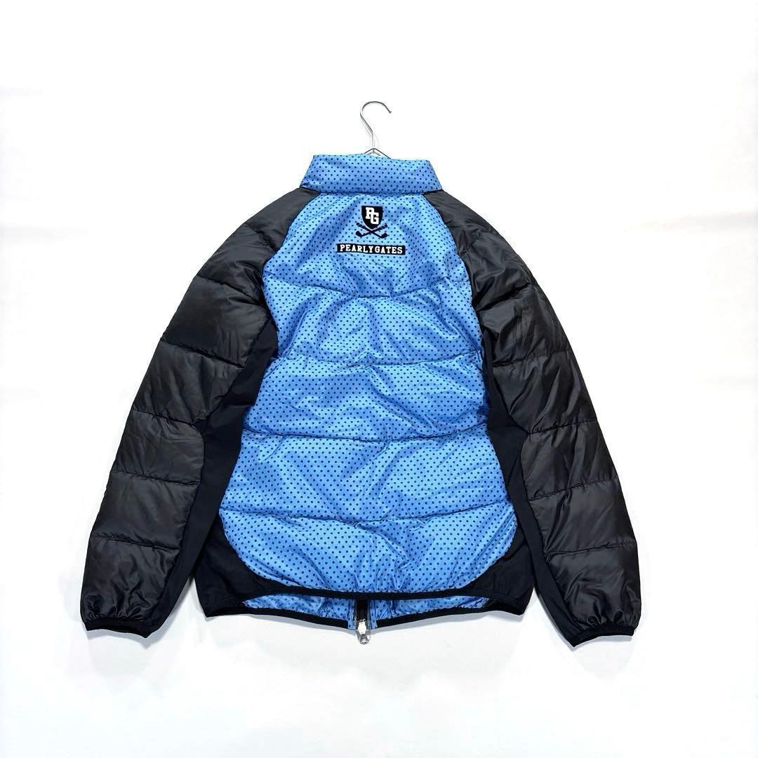 パーリーゲイツ ジャケット ブルゾン　2/L ダウン　バイカラー　ブルー