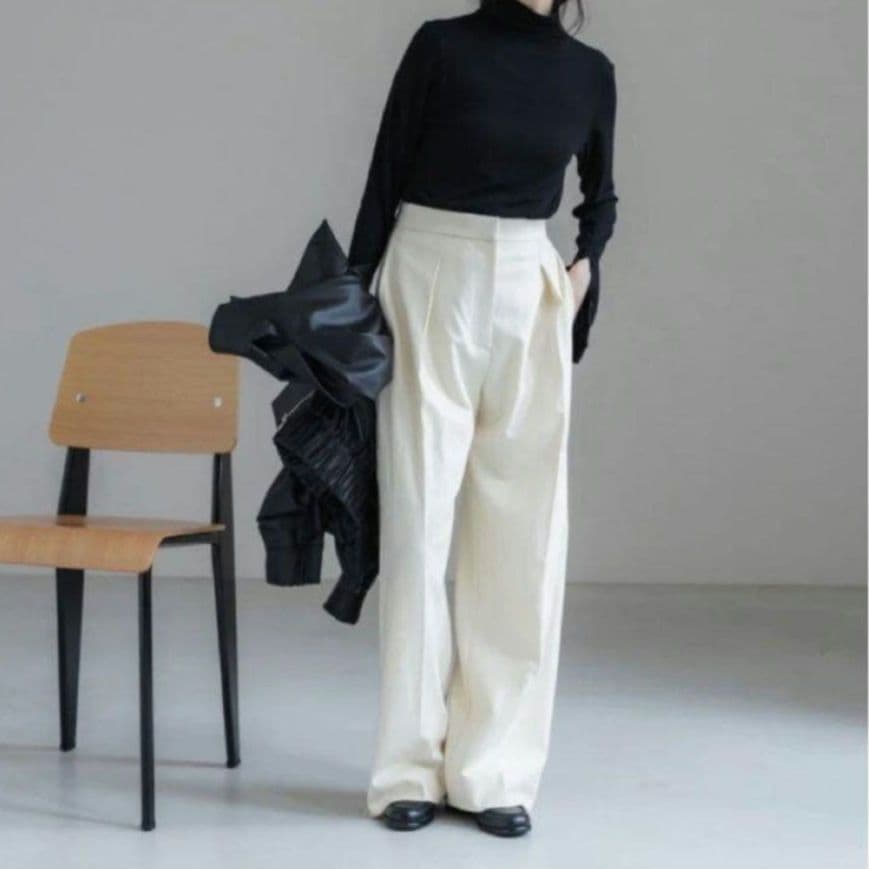 タグ付 deres immatereal リラックスタックソフトウールパンツ