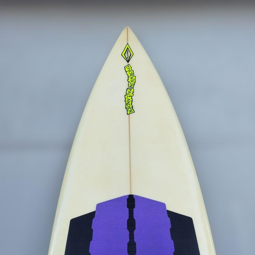 ショートボード クリーム色 紫デッキパッド190cm