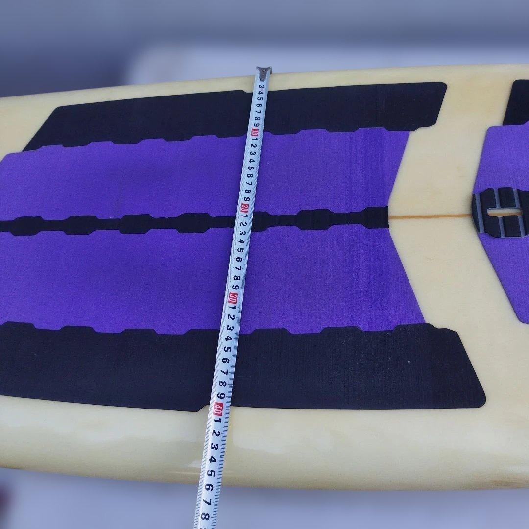 ショートボード クリーム色 紫デッキパッド190cm