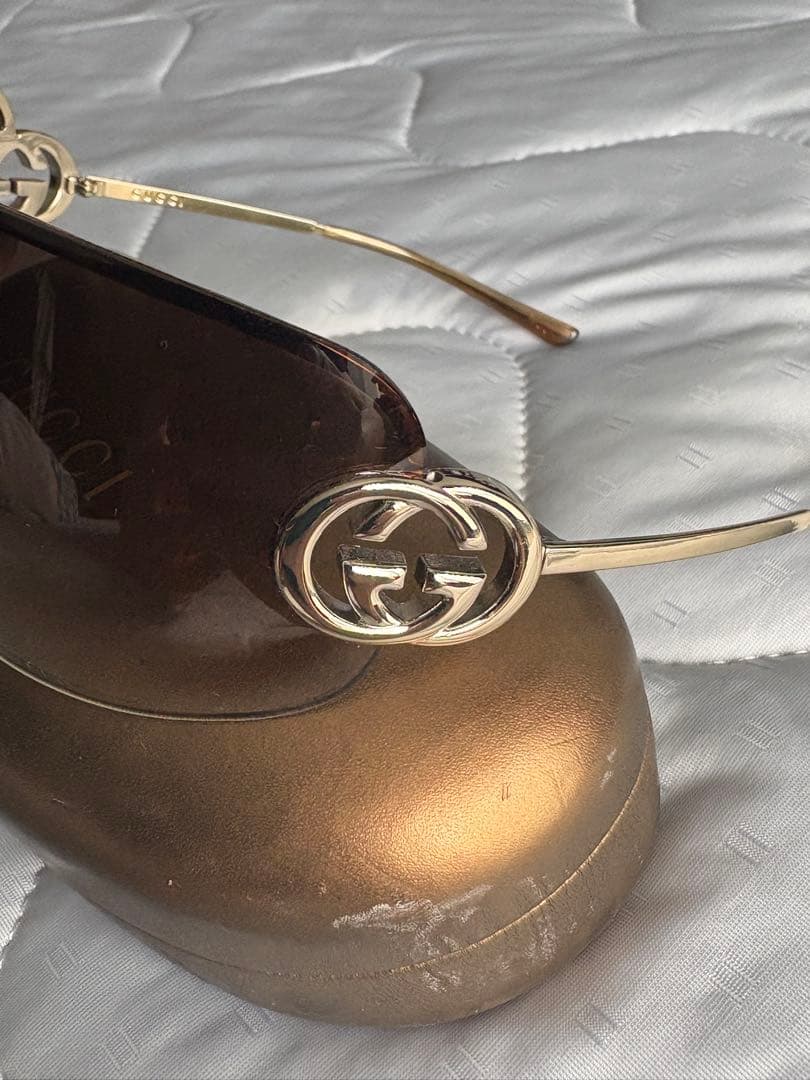 希少✨GUCCI グッチ　GGロゴ　ラグジュアリー　フルメタルフレーム