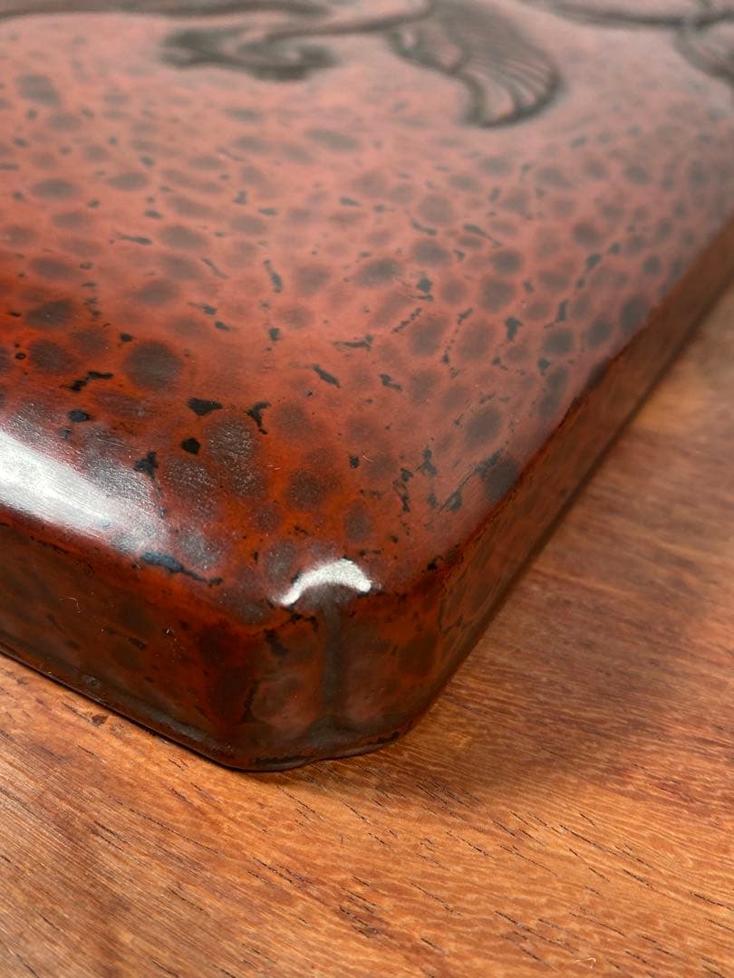 鎌倉彫　博古堂　後藤斎宮　硯箱